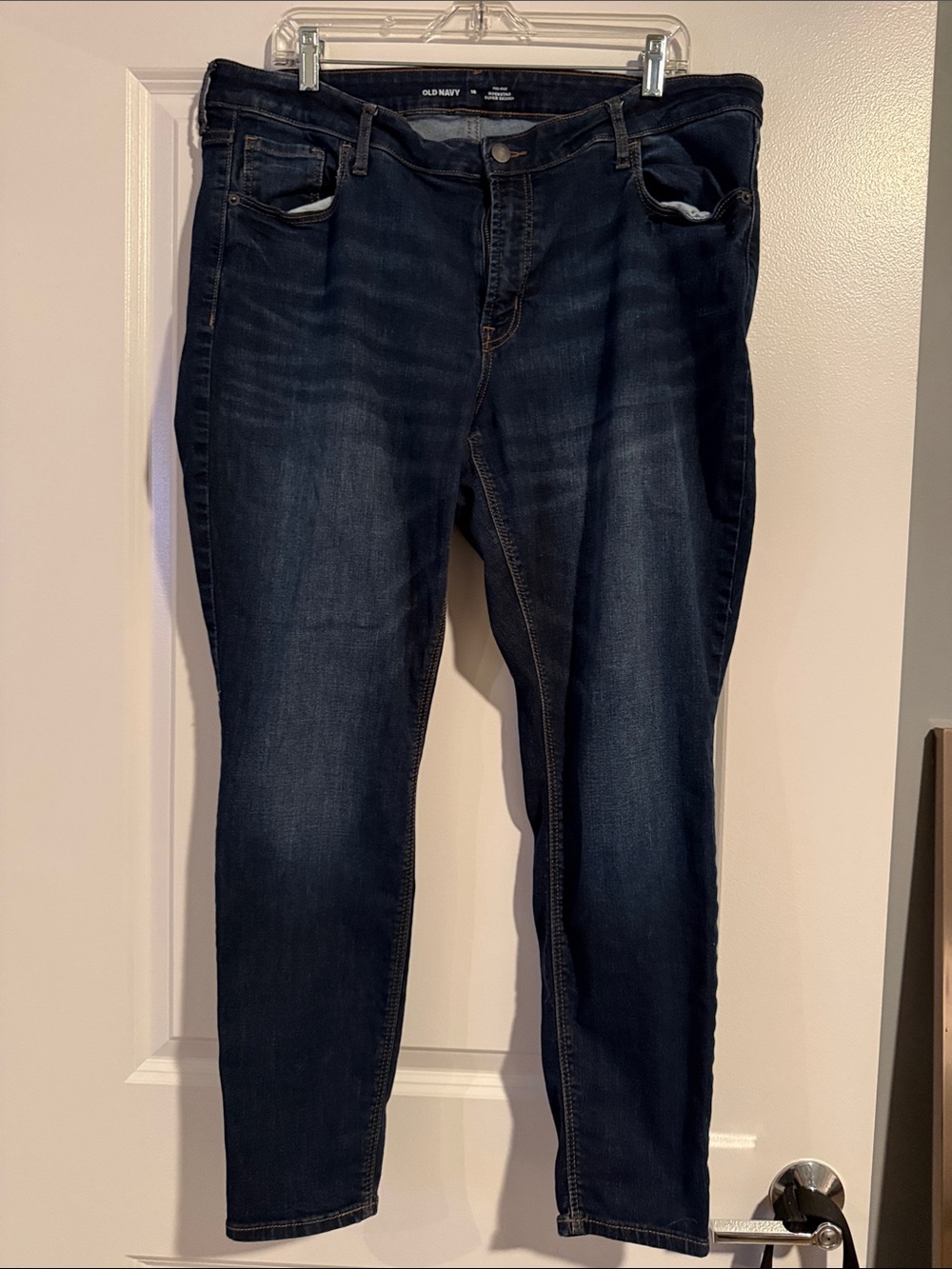 Old Navy Navy Rockstar Super Skinny Mid Rise